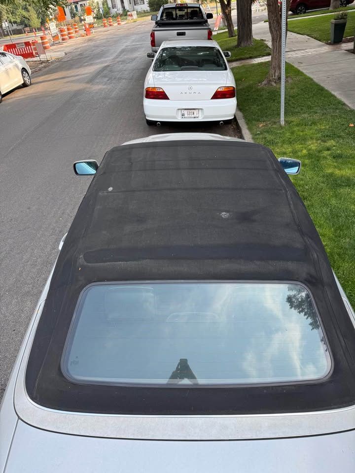 Soft top: Weathered but apparently intact